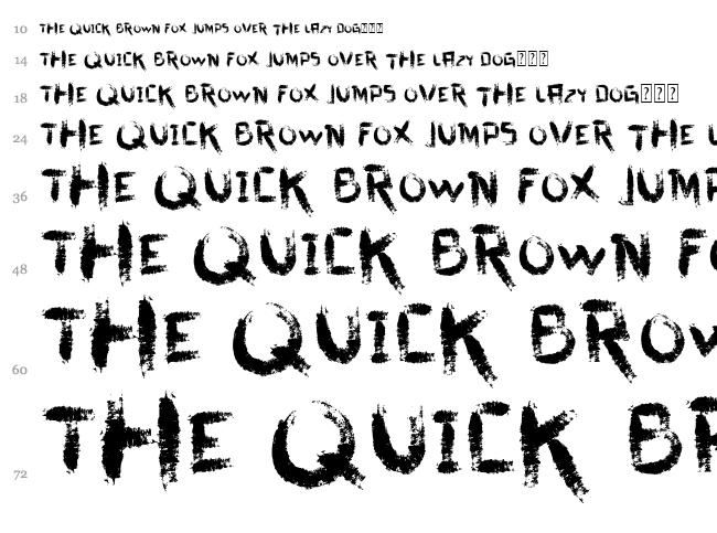 Vtks Dirty Letters font waterfall